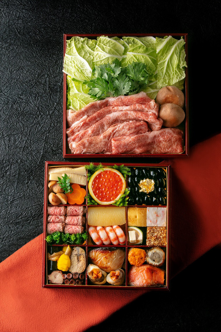 謹製和一段重+自宅でホテル特製すき焼きセット